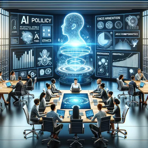Virksomhedens politik for AI AI-generet billede